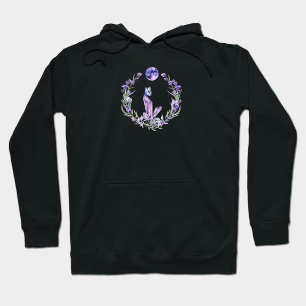 Amethyst Garden Hoodie by LylaLace Studio